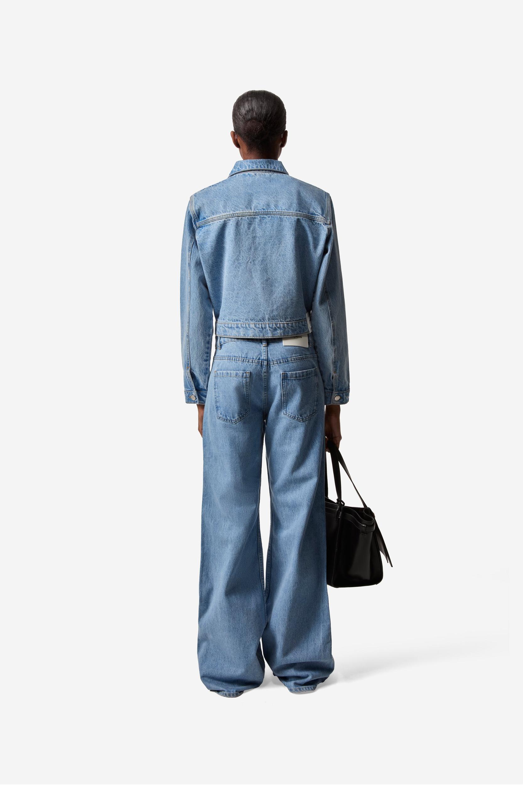 Wide Leg Denim Pants Product Image