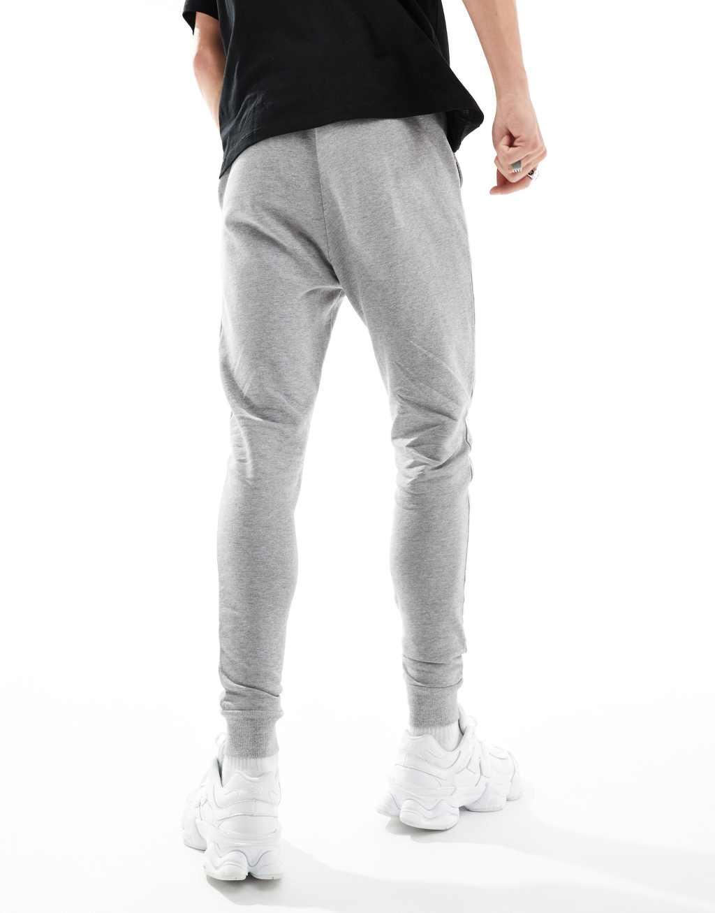 ASOS DESIGN essential skinny sweatpants in heather gray Product Image