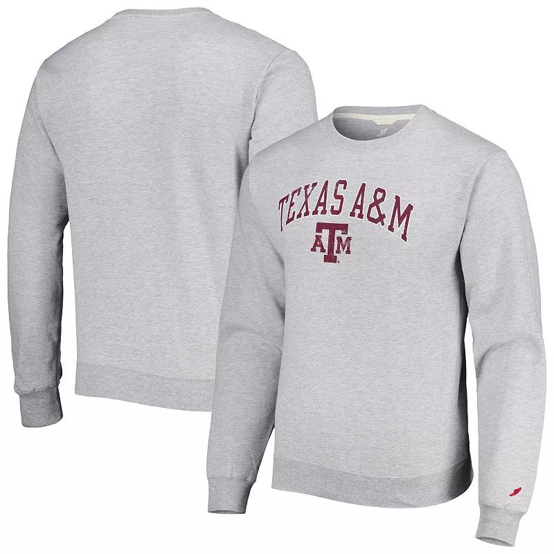 Men's League Collegiate Wear Gray Texas A&M Aggies 1965 Arch Essential Lightweight Pullover Sweatshirt,  Product Image