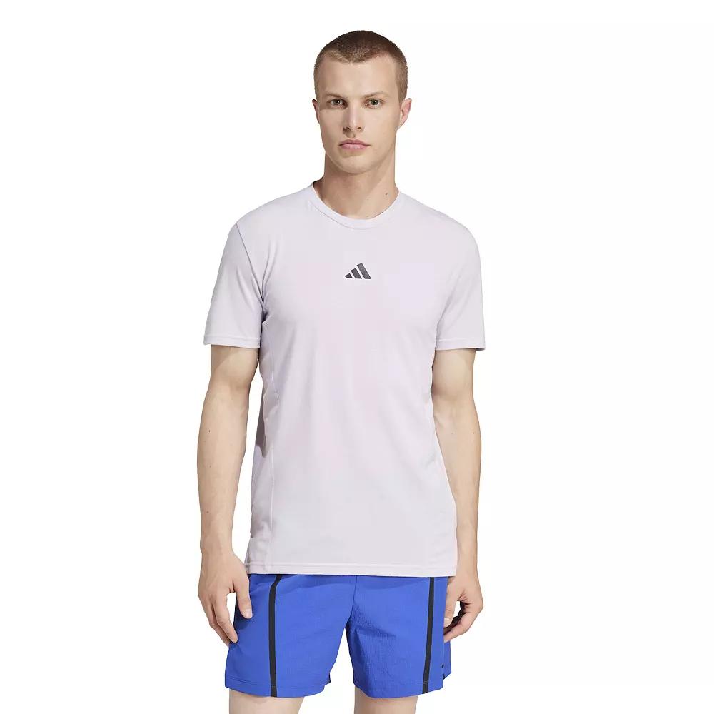 Men's adidas Designed For Training Workout T-Shirt, Size: XL, Silver Dawn Melange Product Image