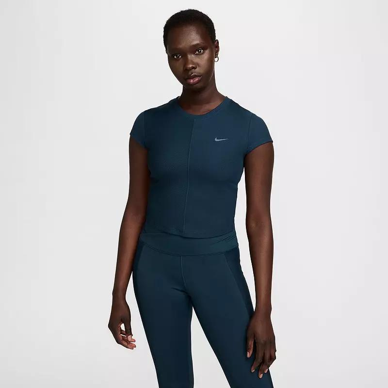 Women's Nike One Ribbed Short Sleeve Top,  Product Image
