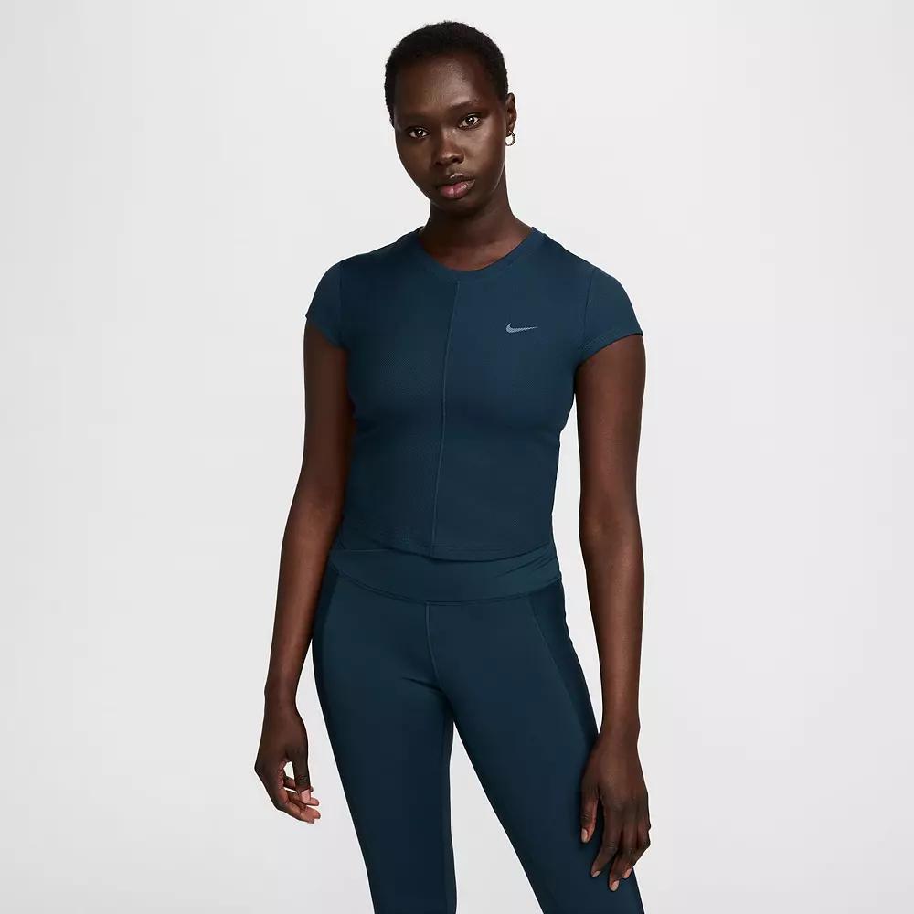 Women's Nike One Ribbed Short Sleeve Top,  Product Image