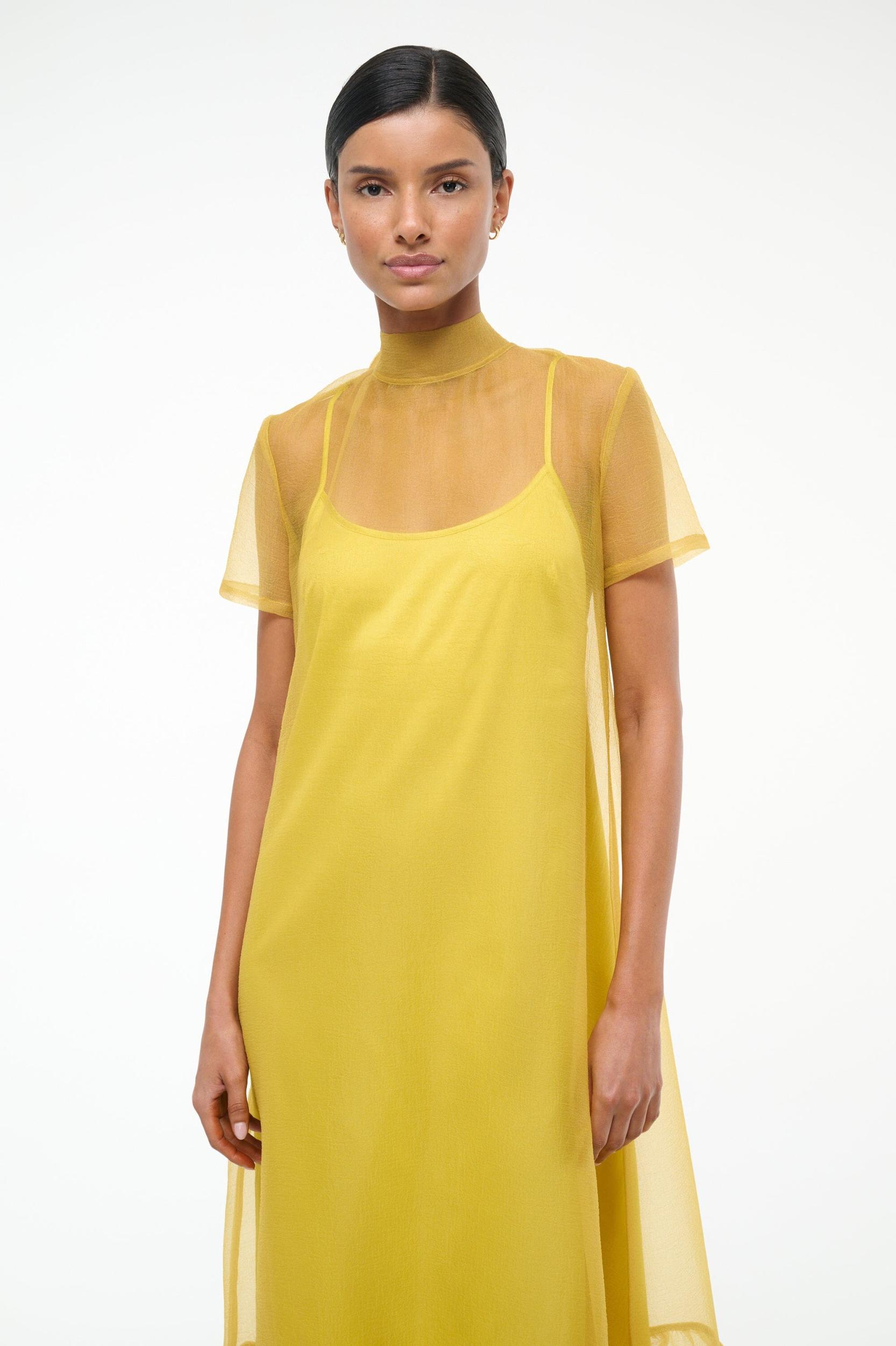 CALLUNA DRESS | CHARTREUSE Product Image