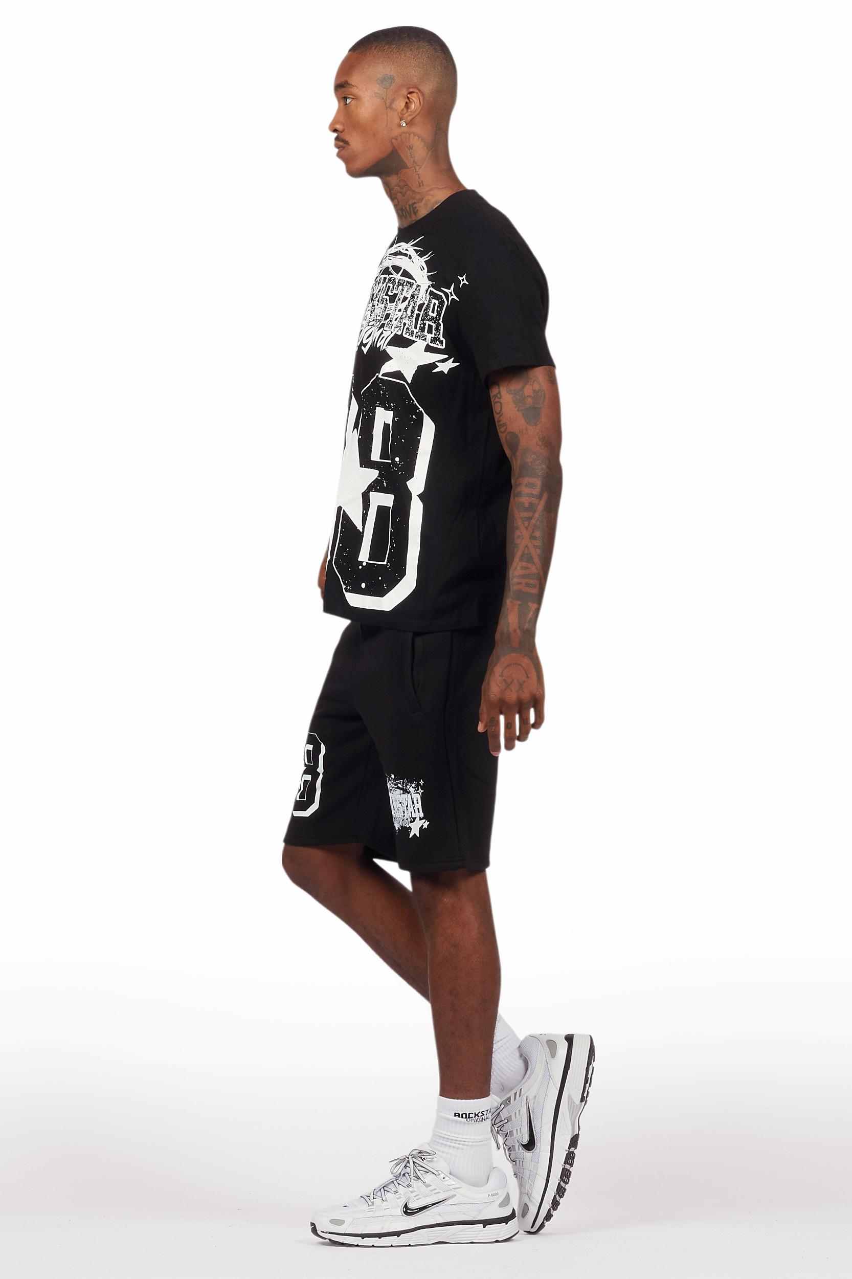 Allstar Black/White T-Shirt Short Set Male Product Image