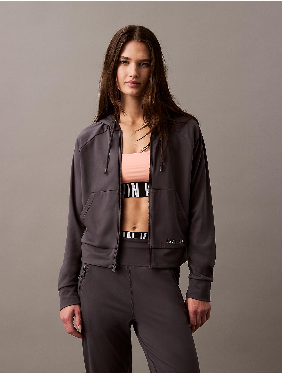 Calvin Klein Womens Soft Stretch Sport Hoodie - Grey Product Image