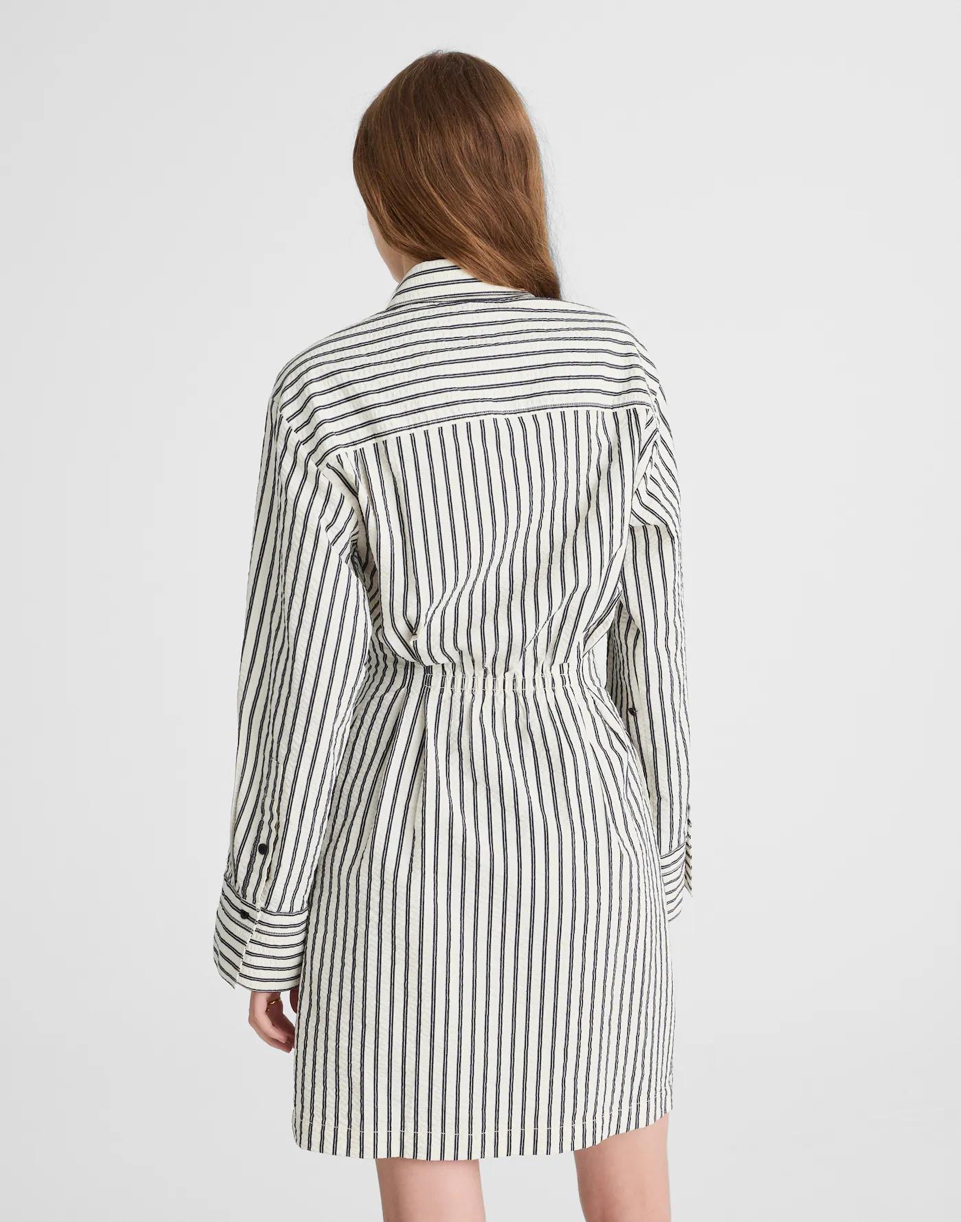 Tucked Mini Shirtdress Product Image