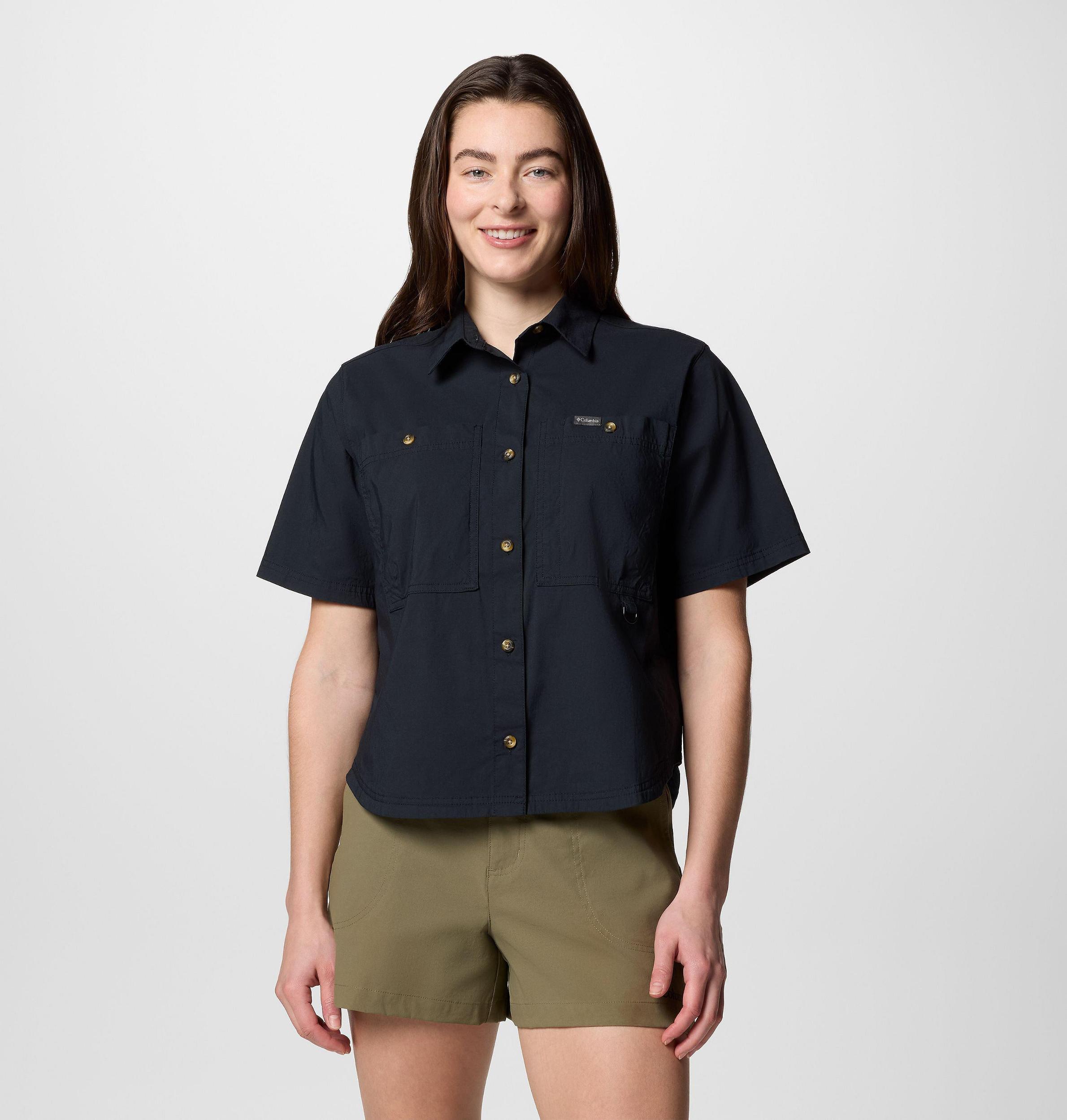Columbia Womens Brea Falls Woven Short Sleeve Shirt- Product Image