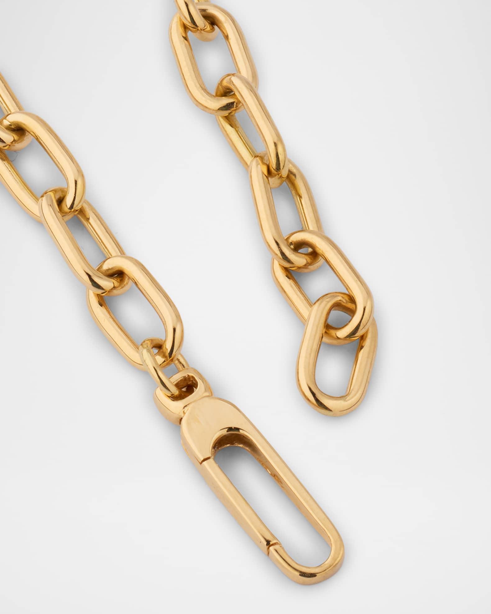 18K Gold Paperclip Necklace with Diamonds Product Image
