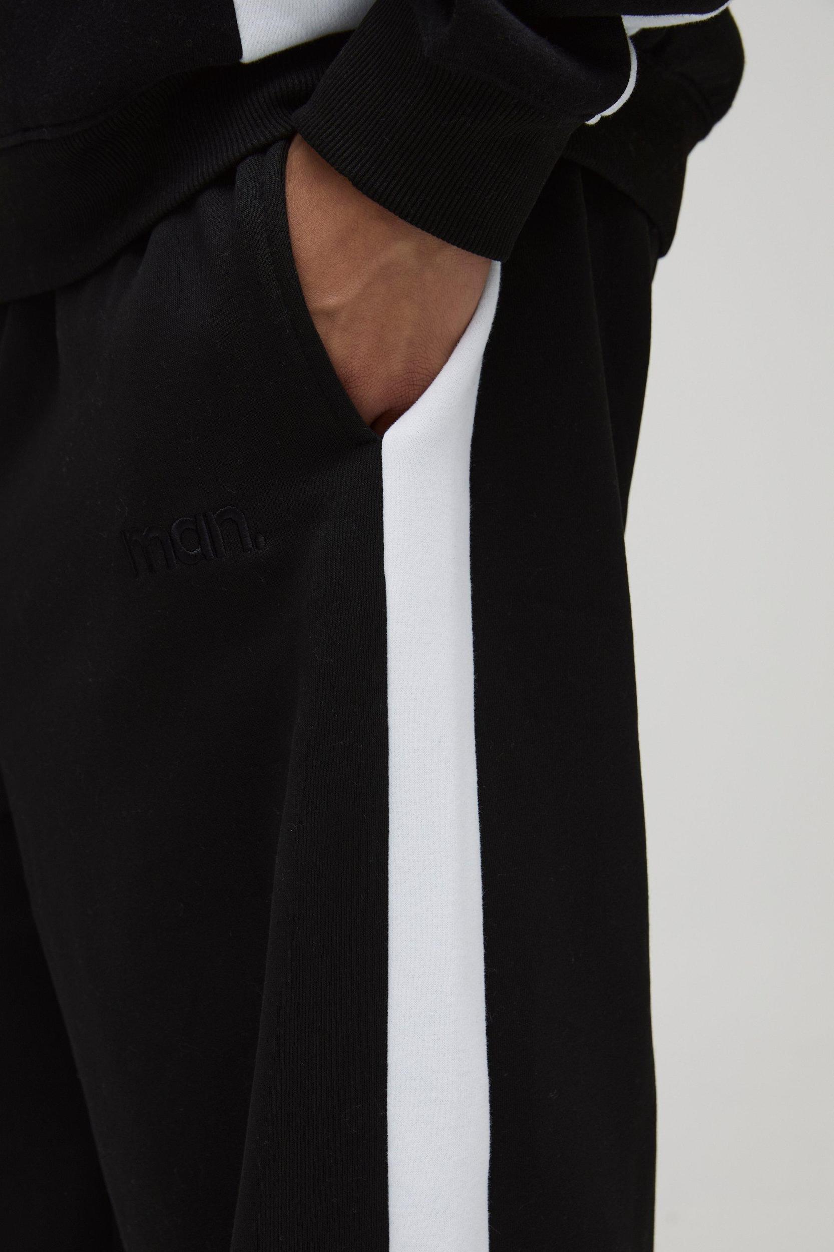 Extreme Wide Leg Man Colour Block Sweatpants | boohooMAN USA Product Image