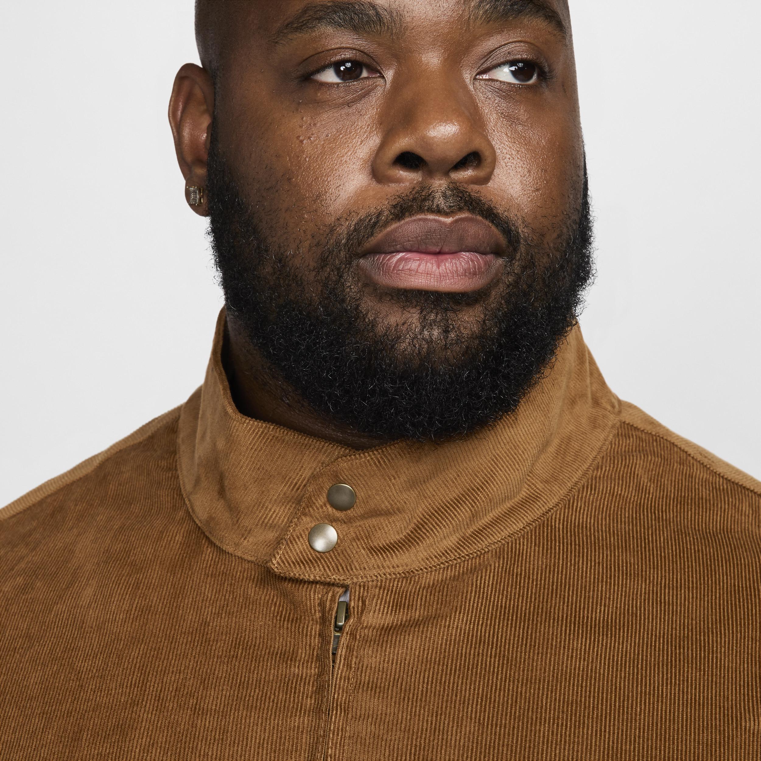 Nike Mens Nike Club Harrington Corduroy Jacket - Mens Light British Tan/White Product Image