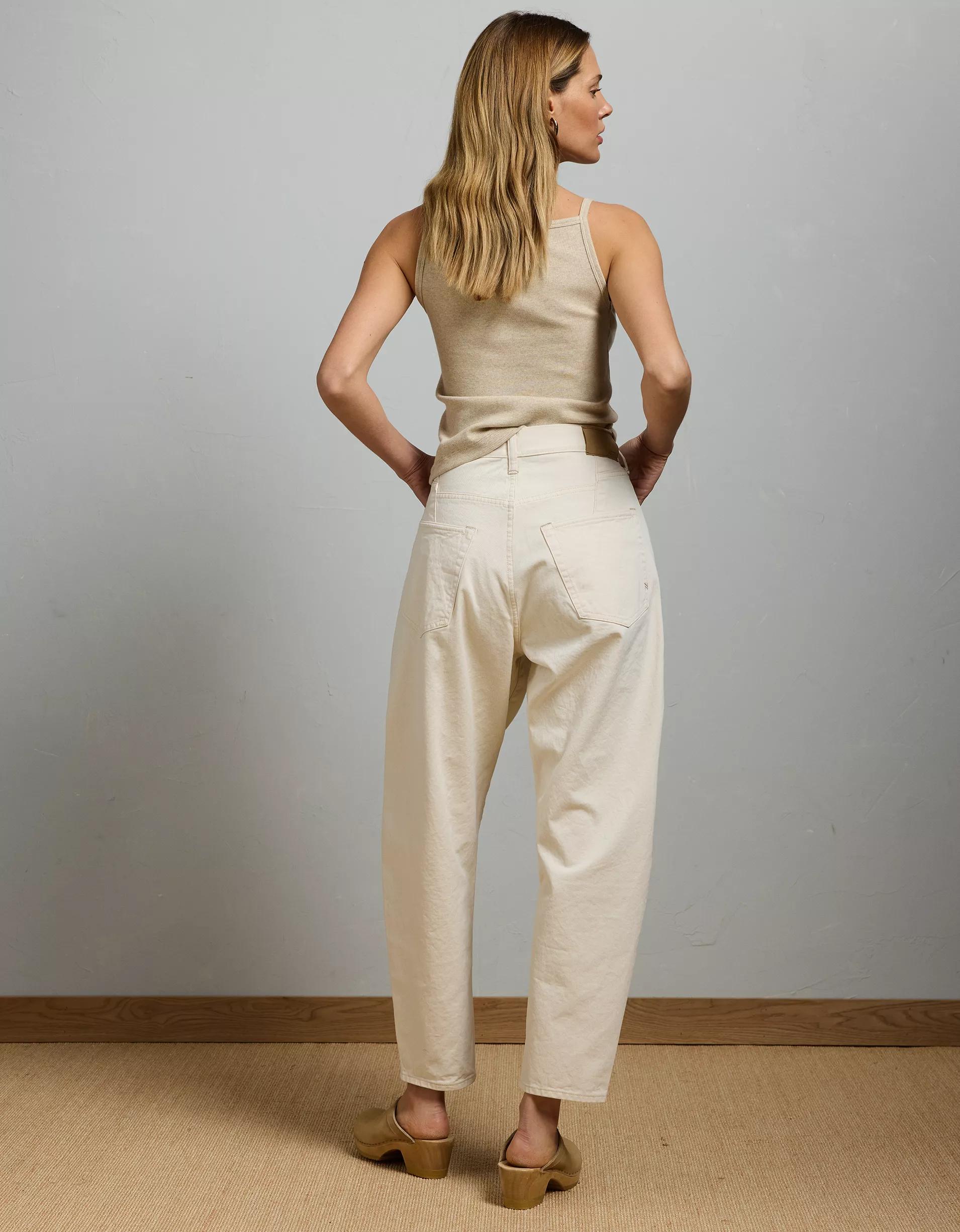 AE77 Premium Pleated Barrel Jean Product Image