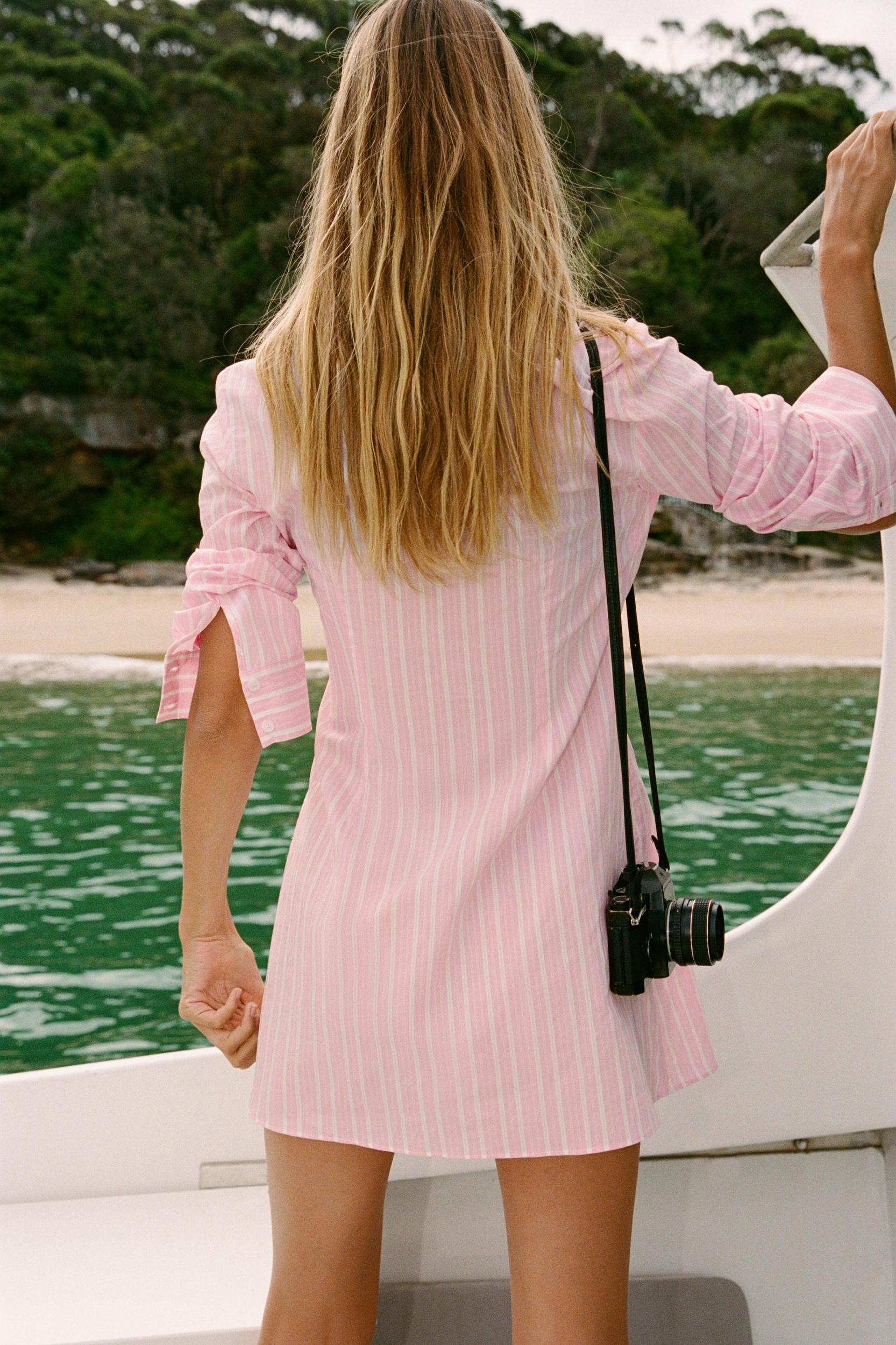 STRIPED MINI DRESS Product Image