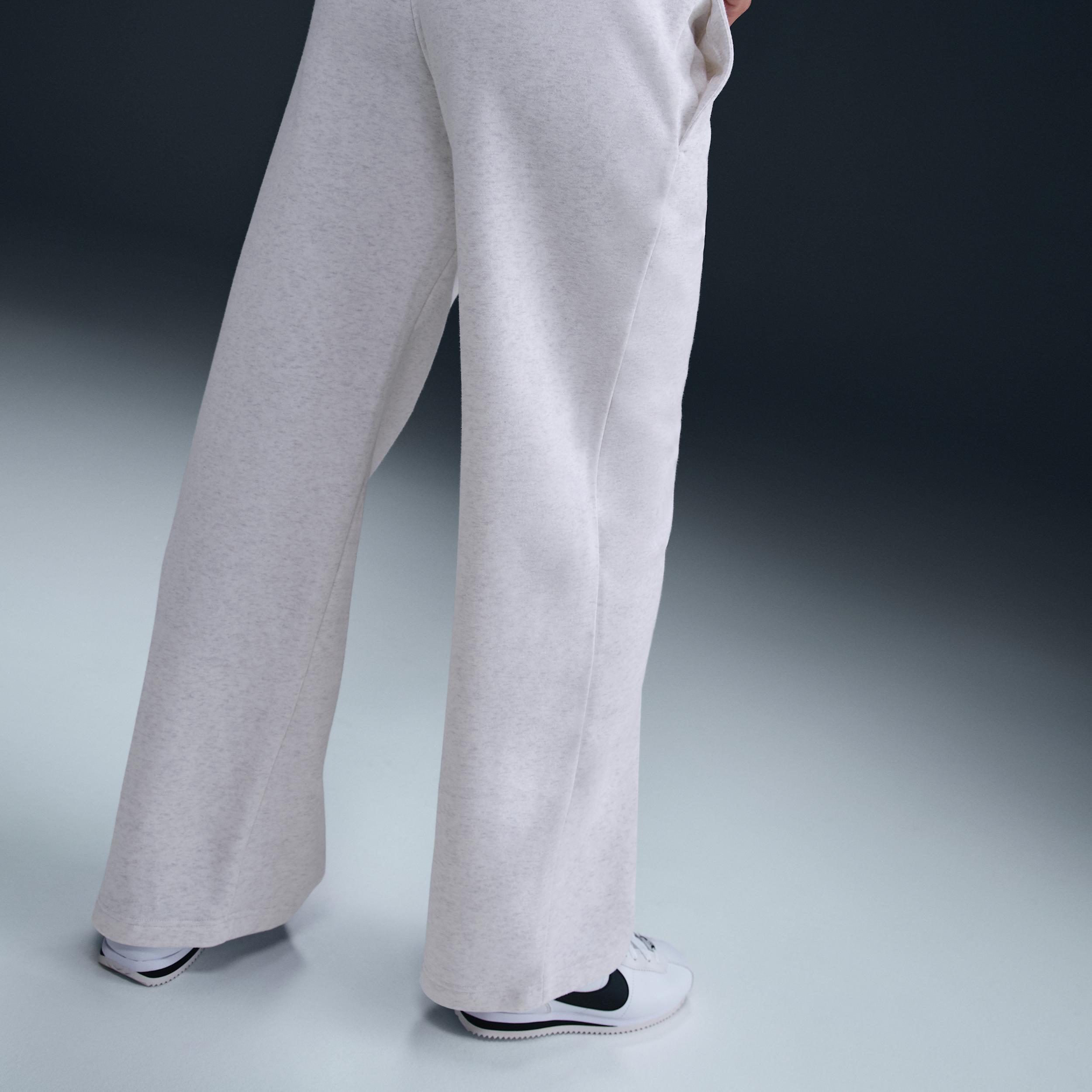 Womens Nike Sportswear Club Fleece Mid-Rise Wide-Leg Graphic Pants Product Image