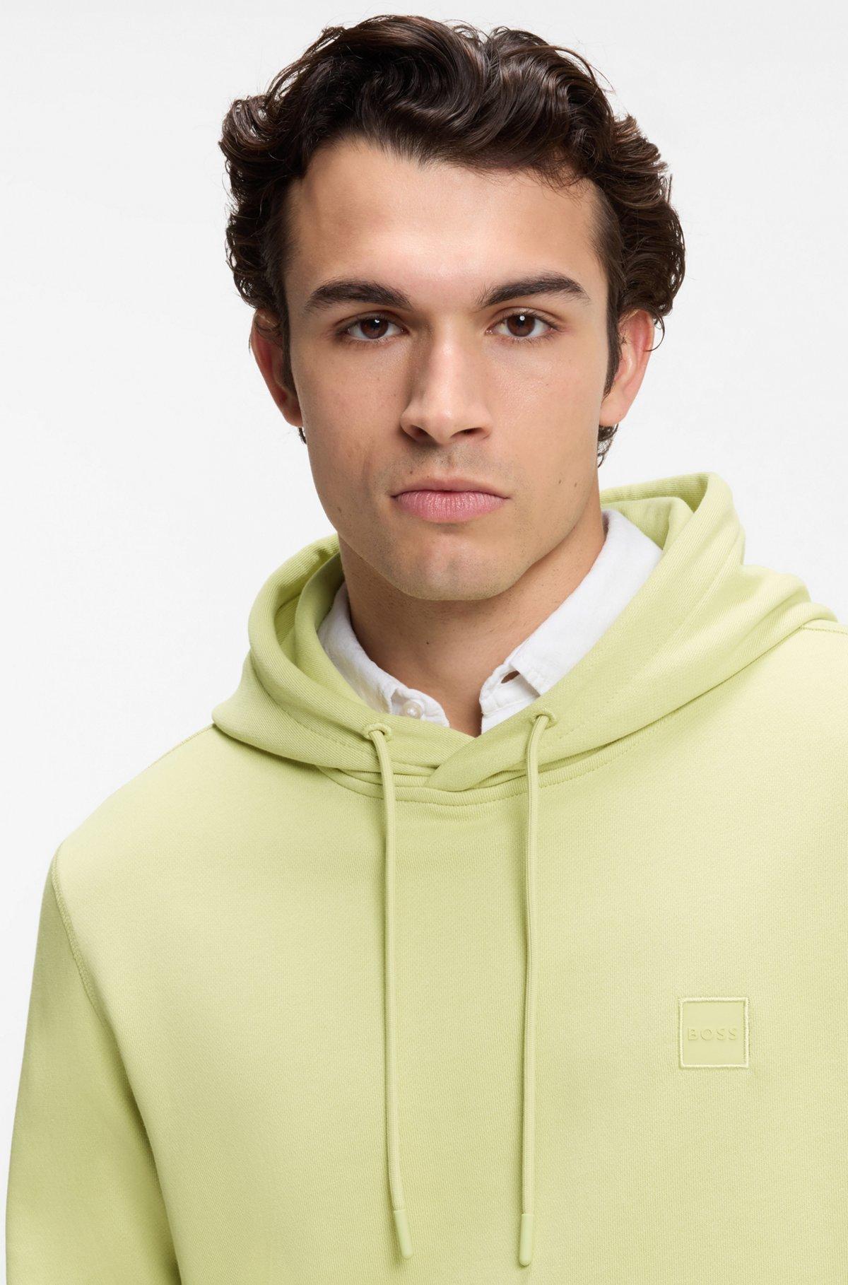 Logo-patch hoodie in cotton terry Product Image