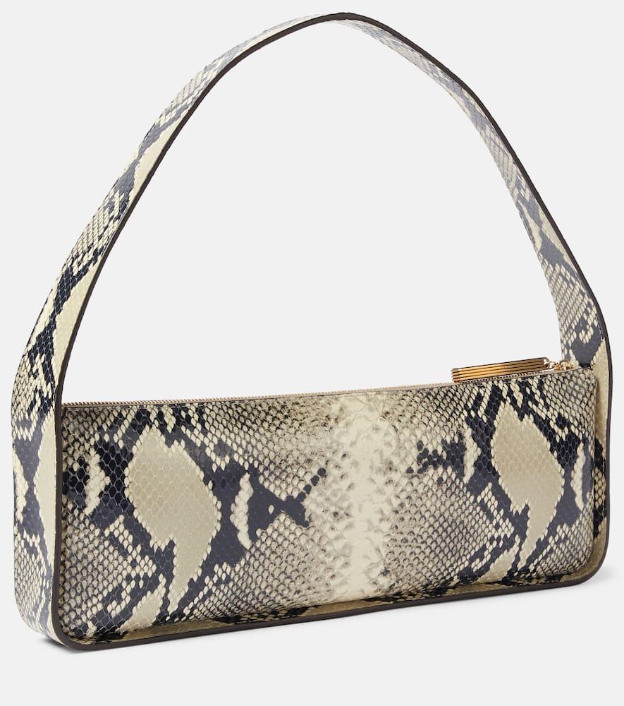 KHAITE Lori Python-embossed Leather Shoulder Bag In Natural Product Image