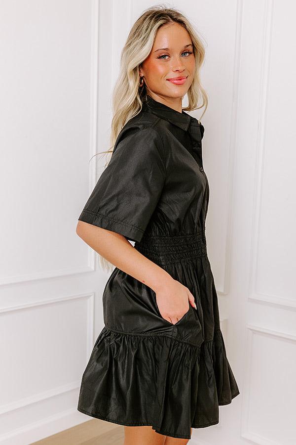 Cool Composure Mini Dress in Black Product Image