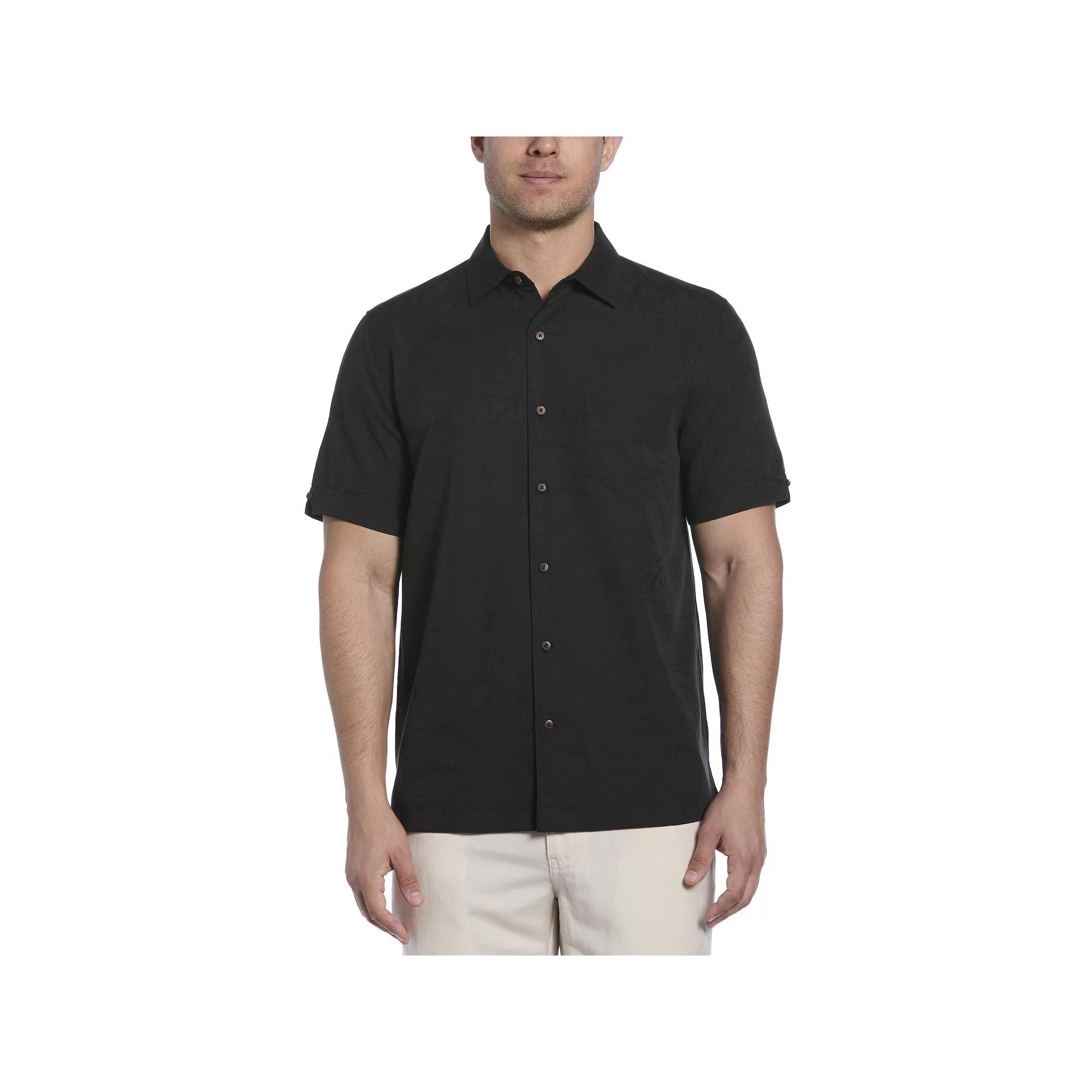 Men's Cubavera Short Sleeve Button-Down Shirt, Size: Large, Black Product Image
