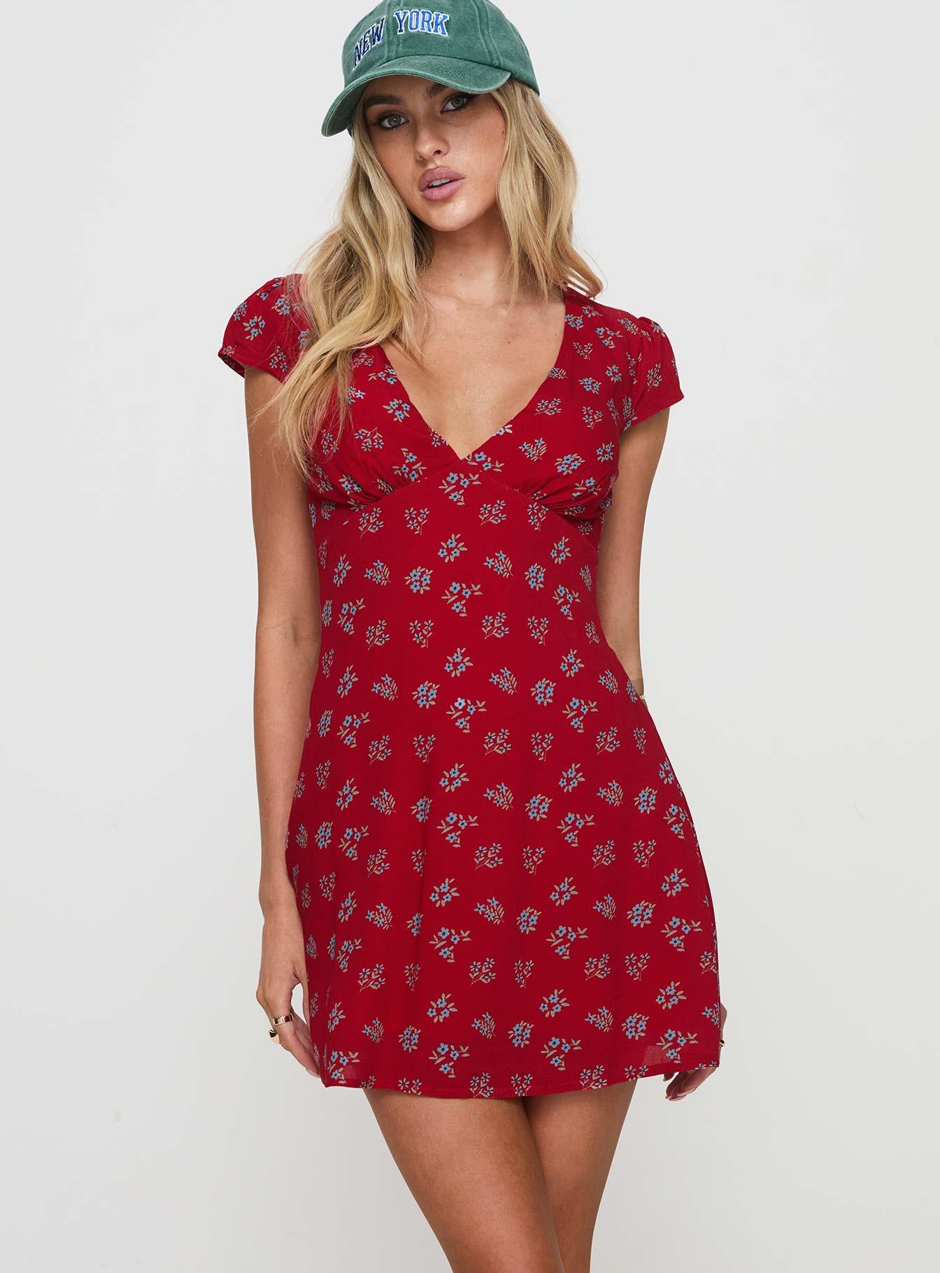 Cannelloni Mini Dress Red Product Image