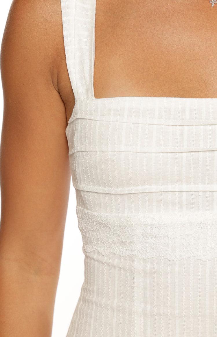 Taylor White Tie Back Mini Dress Girls Product Image