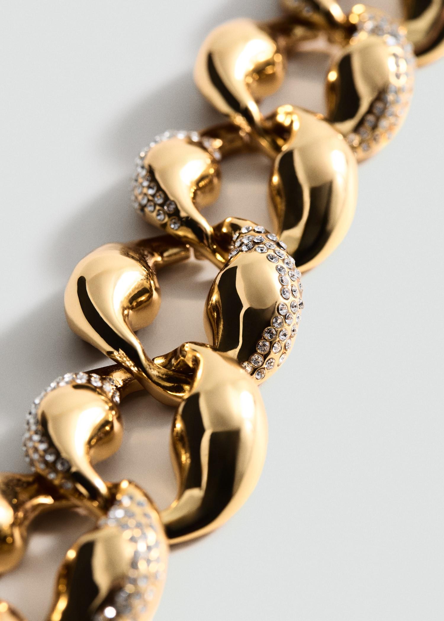 Pendant with rhinestone links - Women | MANGO USA Product Image