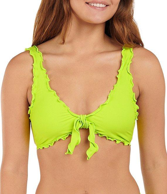Citrus Solid V-Waist Merrow Trim Hipster Swim Bottom Product Image