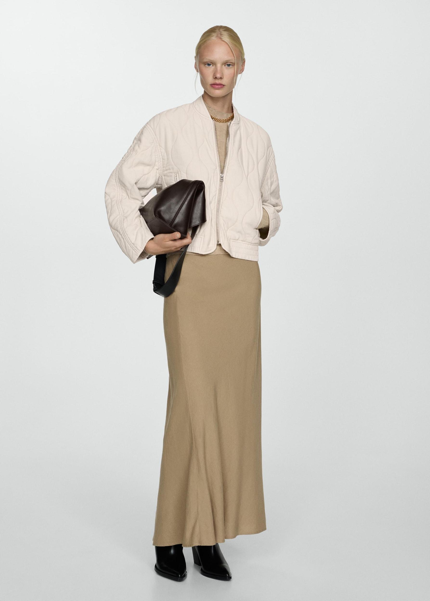 Quilted bomber jacket - Women | MANGO USA Product Image