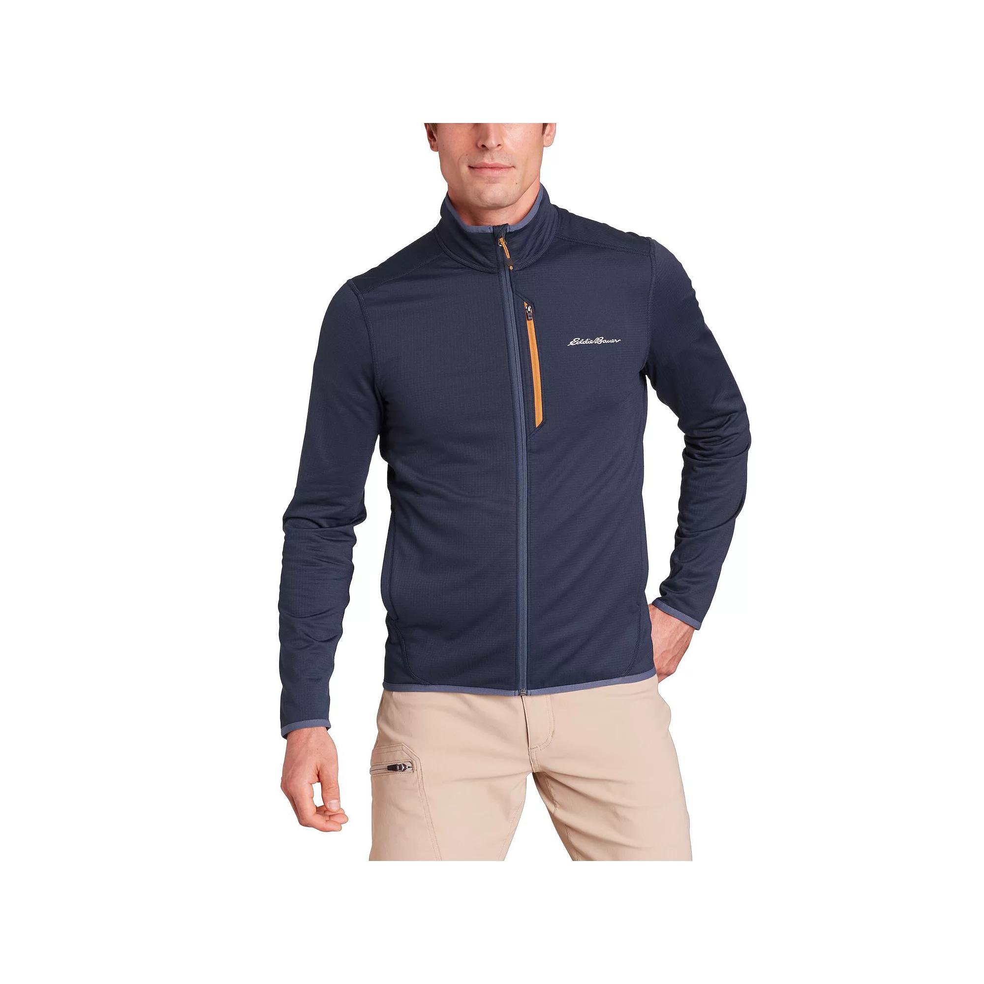 Mens Eddie Bauer Activator Grid Full-Zip Fleece, Men's, Size: Large, Blue Product Image