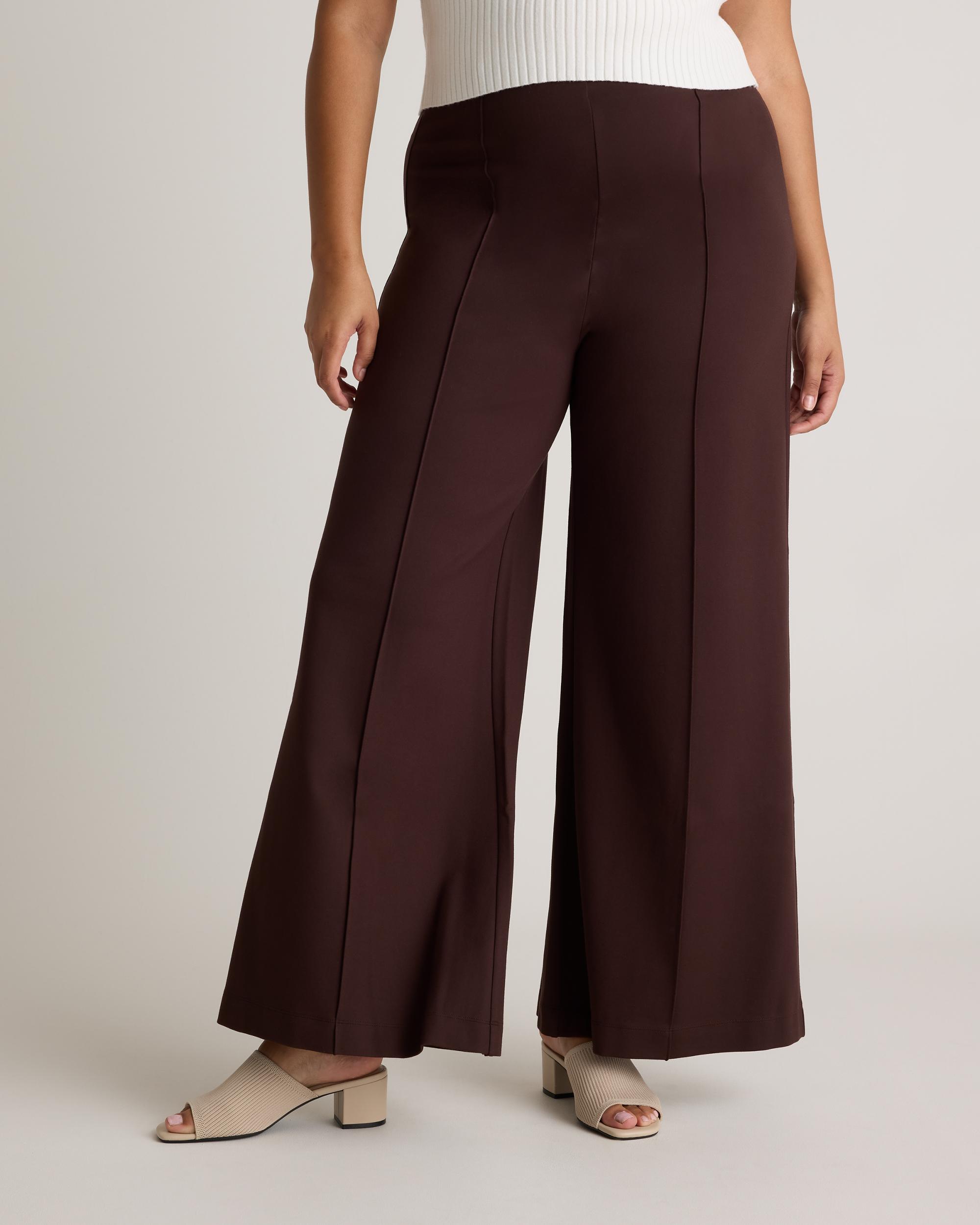 Quince | Women's Ultra-Stretch Ponte Super Wide Leg Pants Size XL, Rayon Product Image