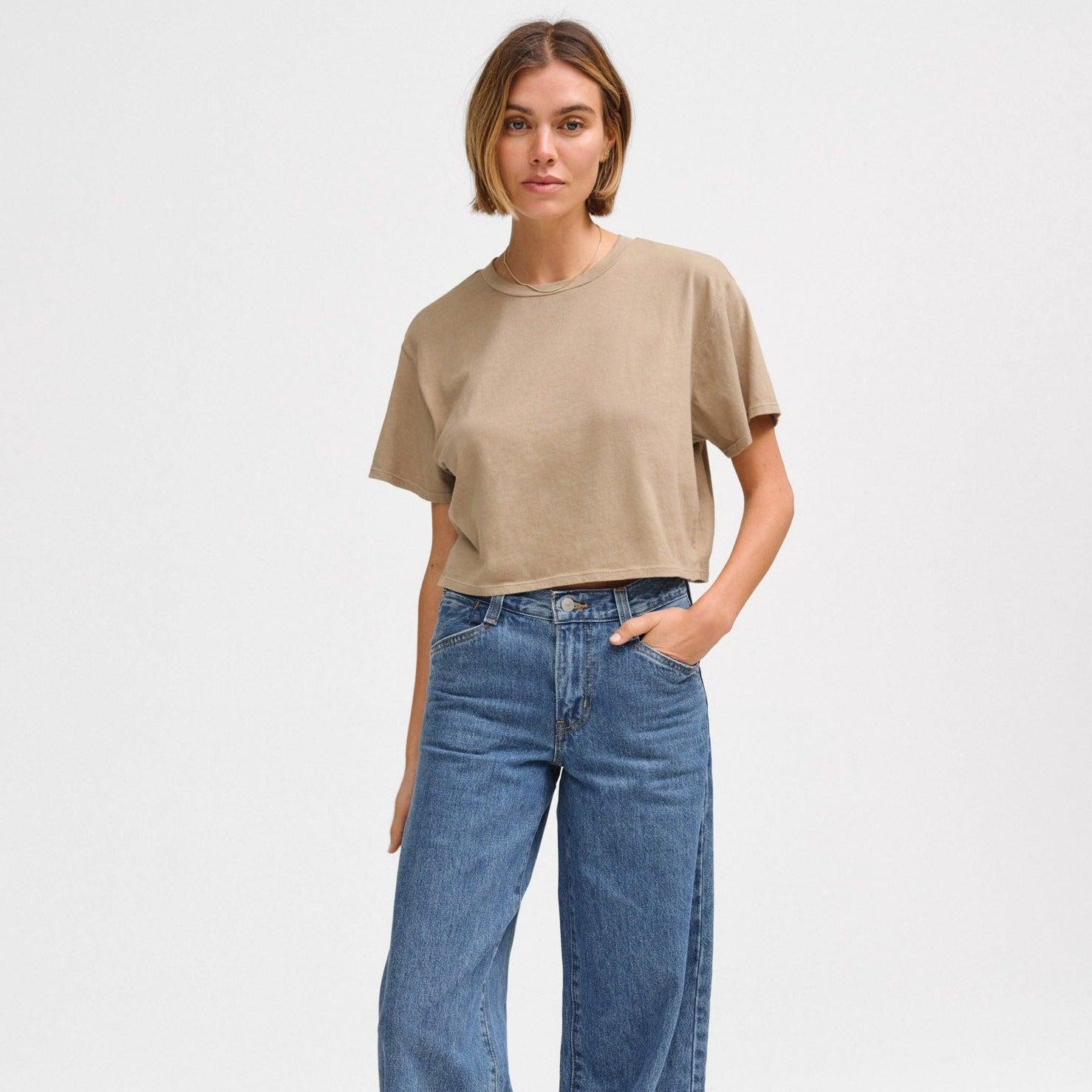 Organic Cotton Relaxed Crop Tee Female Product Image