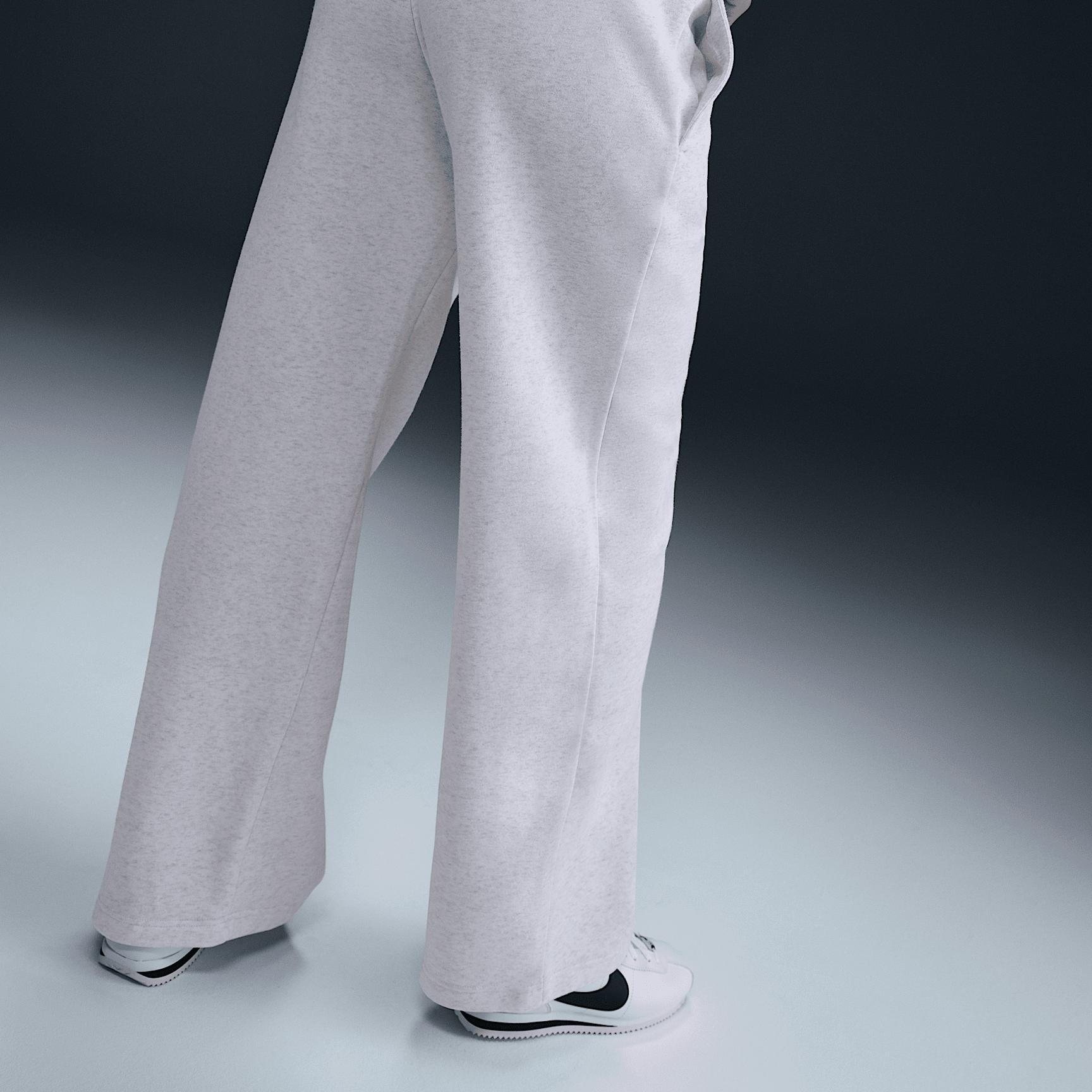 Womens Nike Sportswear Club Fleece Mid-Rise Wide-Leg Graphic Pants Product Image