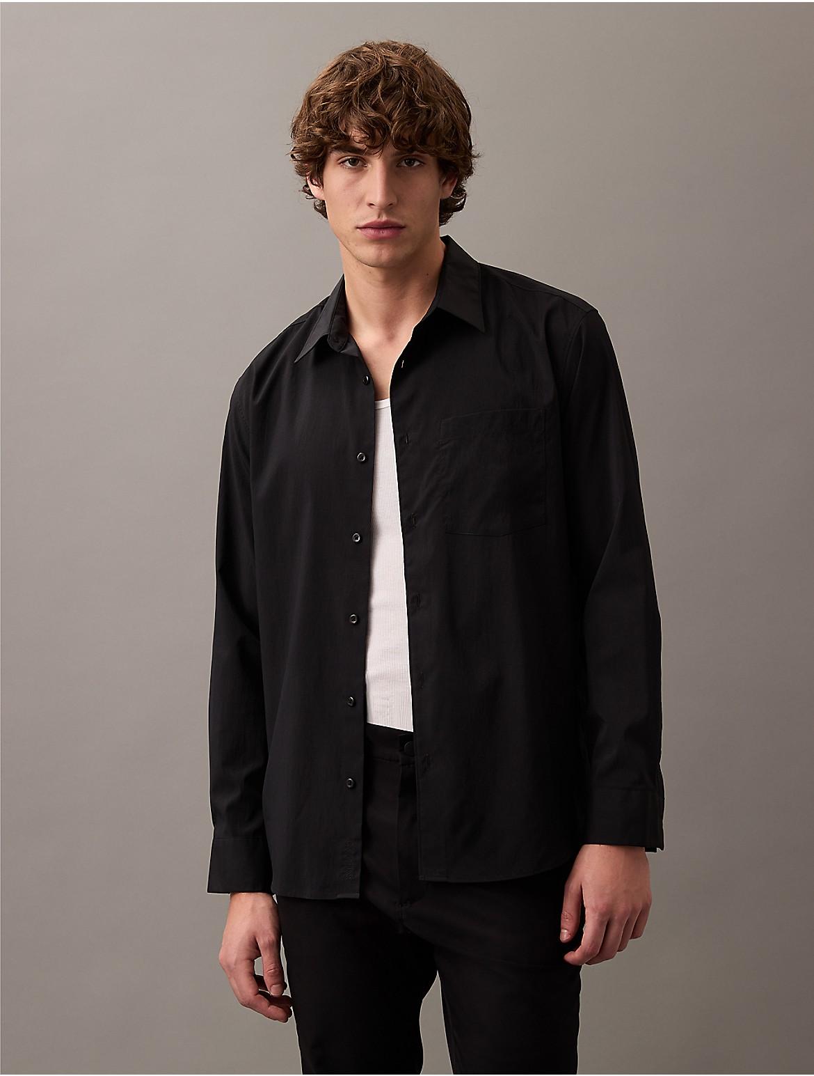 Calvin Klein Mens Tech Poplin Button-Down Shirt Product Image