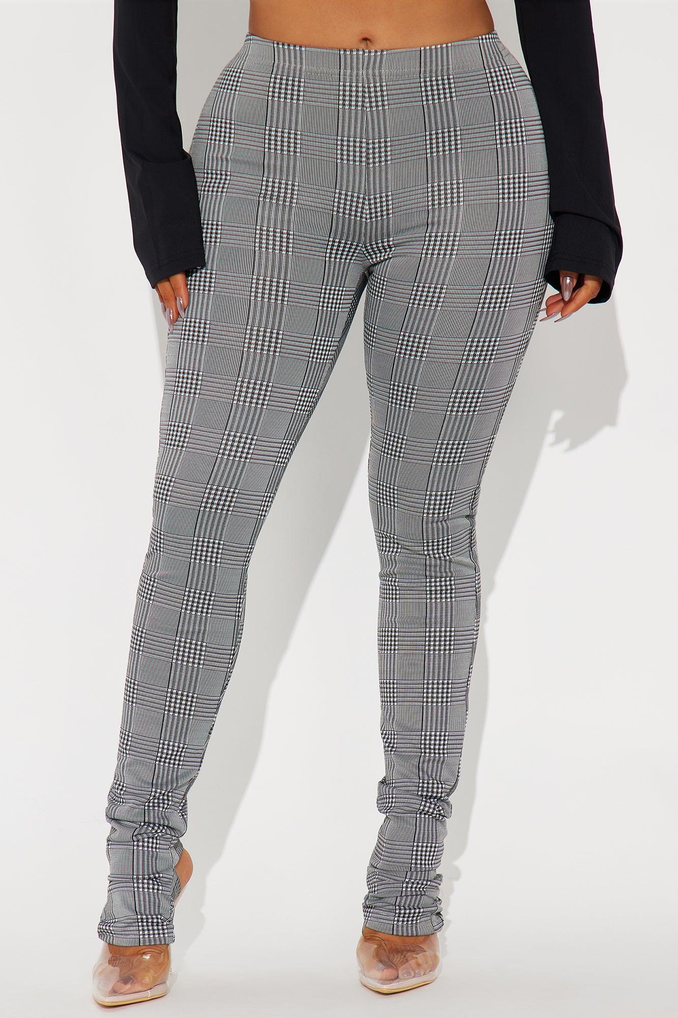 Untold Truth Plaid Stirrup Legging - Grey/combo Product Image