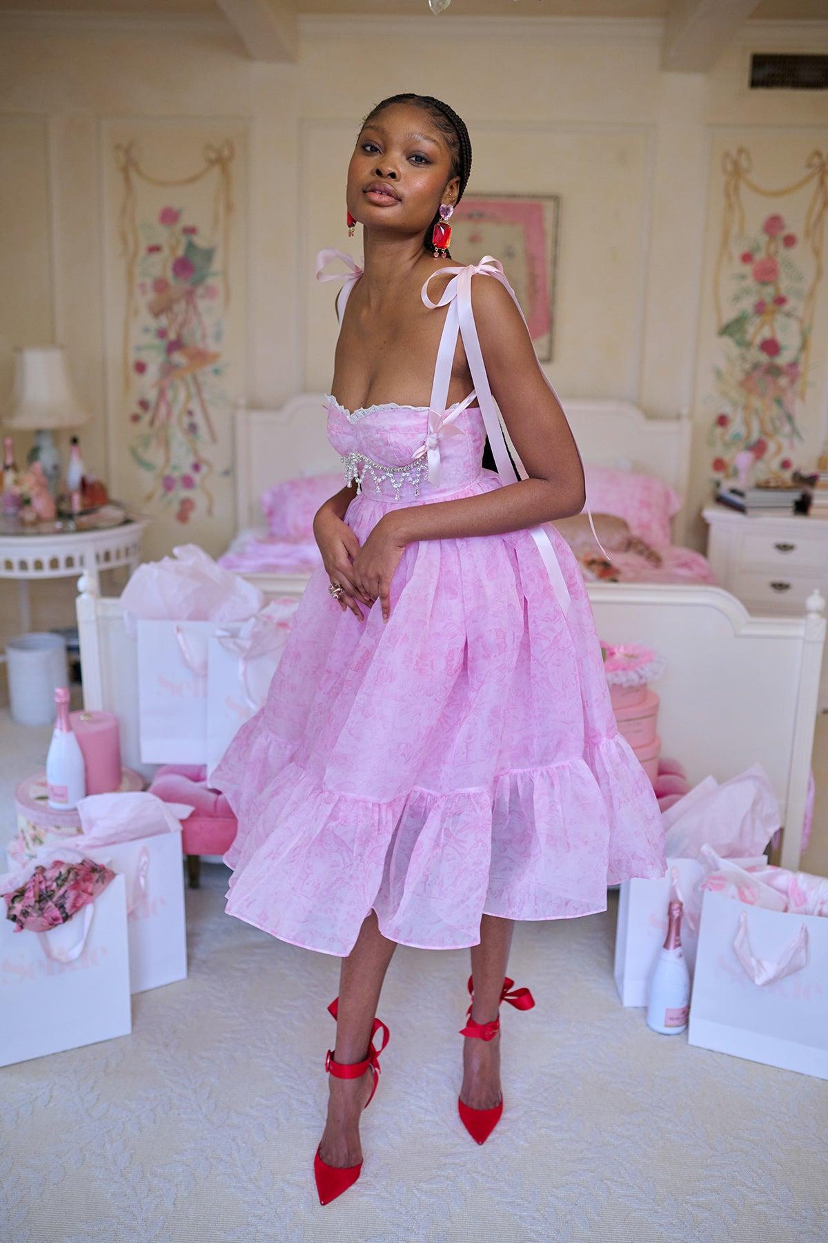 The Pink Porcelain French Corset Puff Dress Product Image