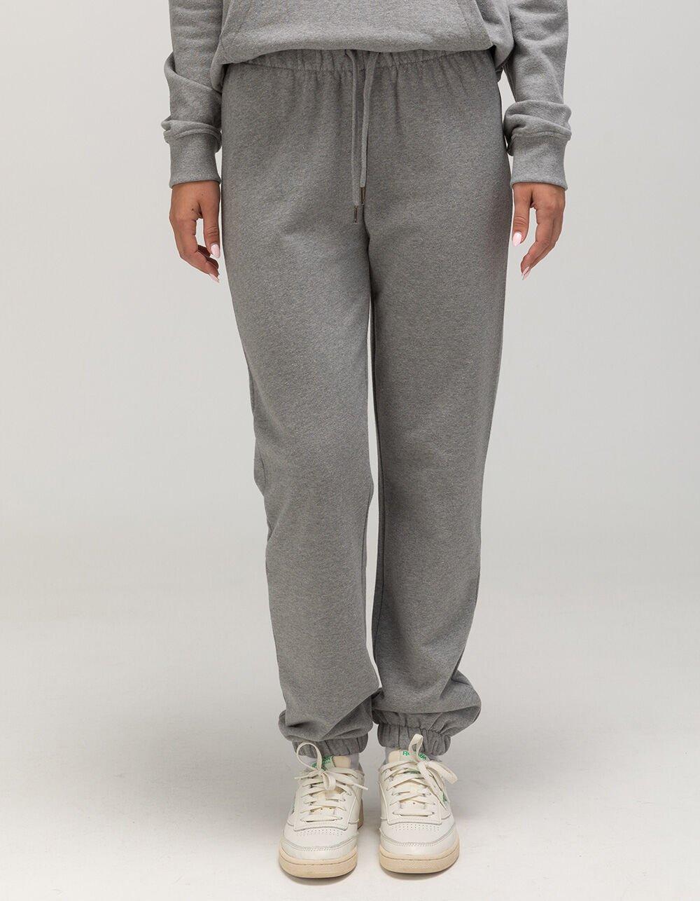 BRIXTON Cross Loop French Terry Womens Jogger Sweatpants - HEATHER GRAY Product Image