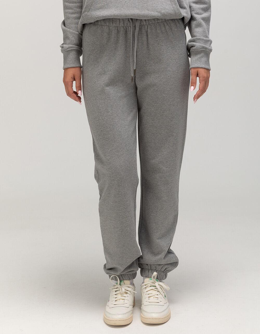 BRIXTON Cross Loop French Terry Womens Jogger Sweatpants - HEATHER GRAY Product Image
