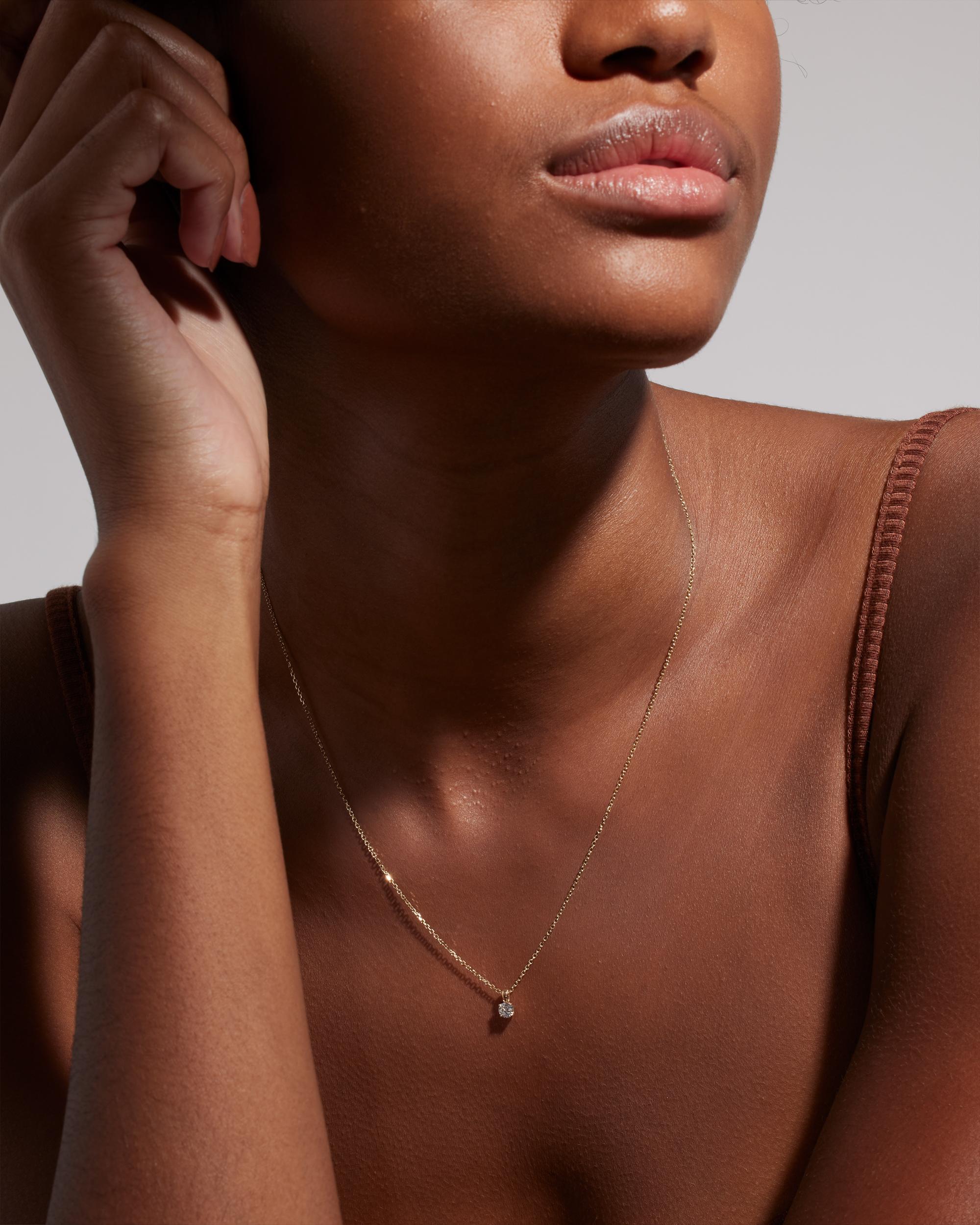 Quince | Women's 14k Gold Natural Diamond Solitaire Necklace Product Image