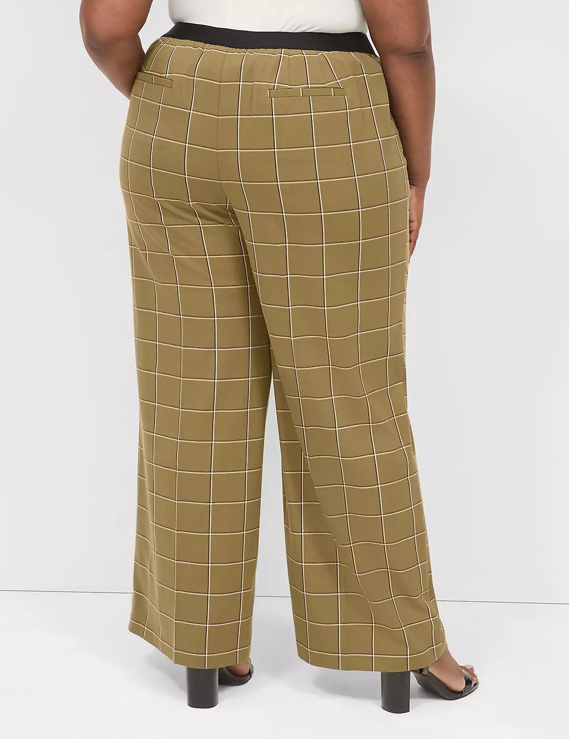 Exposed Elastic-Waist Wide Leg Pant Product Image