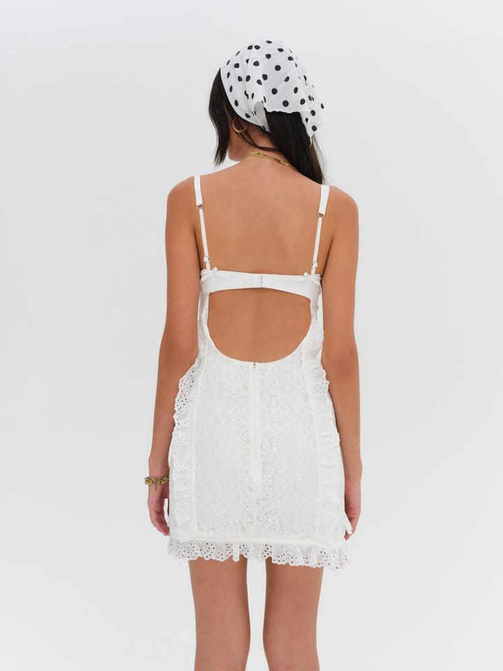 Mandy Mini Dress — White Product Image