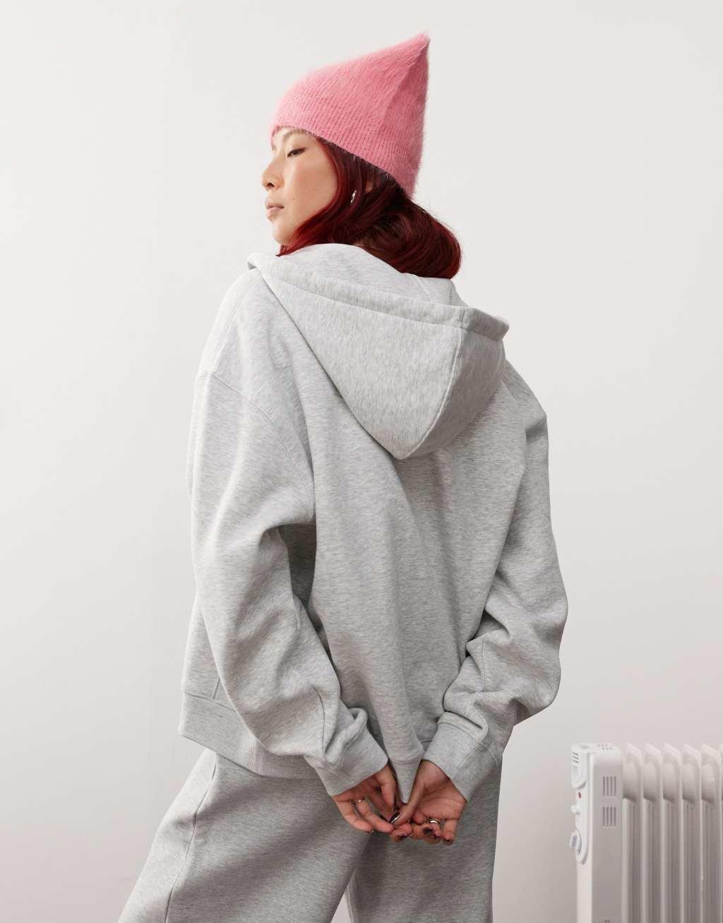Weekday Essence standard zip hoodie Product Image