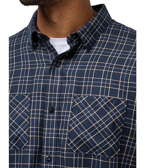 TravisMathew Cloud Flannel Plaid Long Sleeve Woven Shirt Product Image