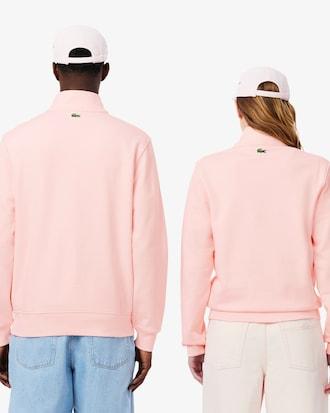 High Neck Zip-Up Print Sweatshirt Product Image