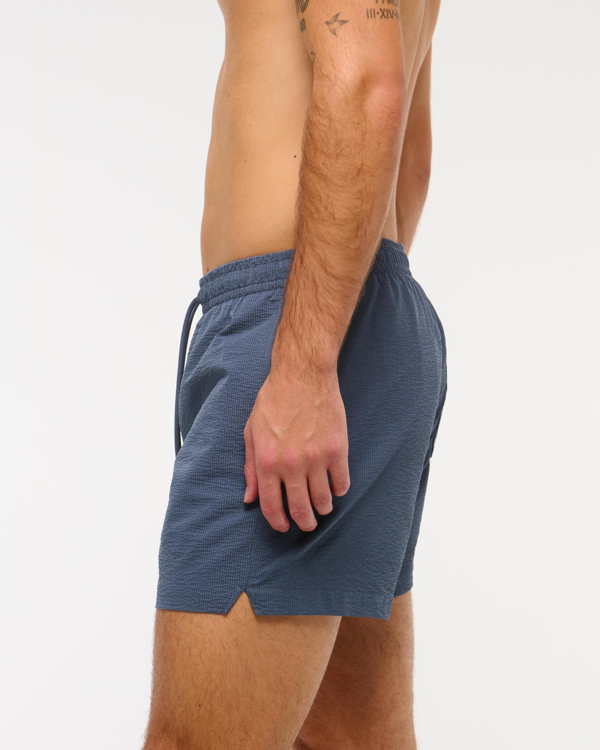Pull-On Micro-Seersucker Swim Trunk Product Image