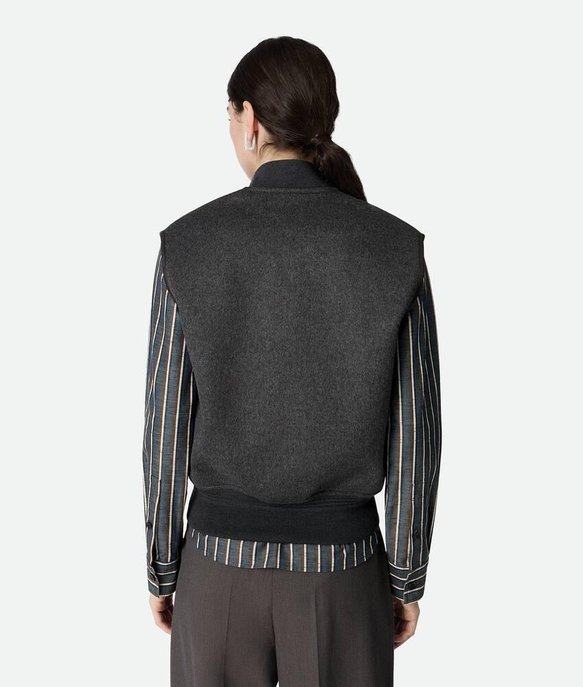 Women's Double Face Wool Gilet in Charcoal melange Product Image