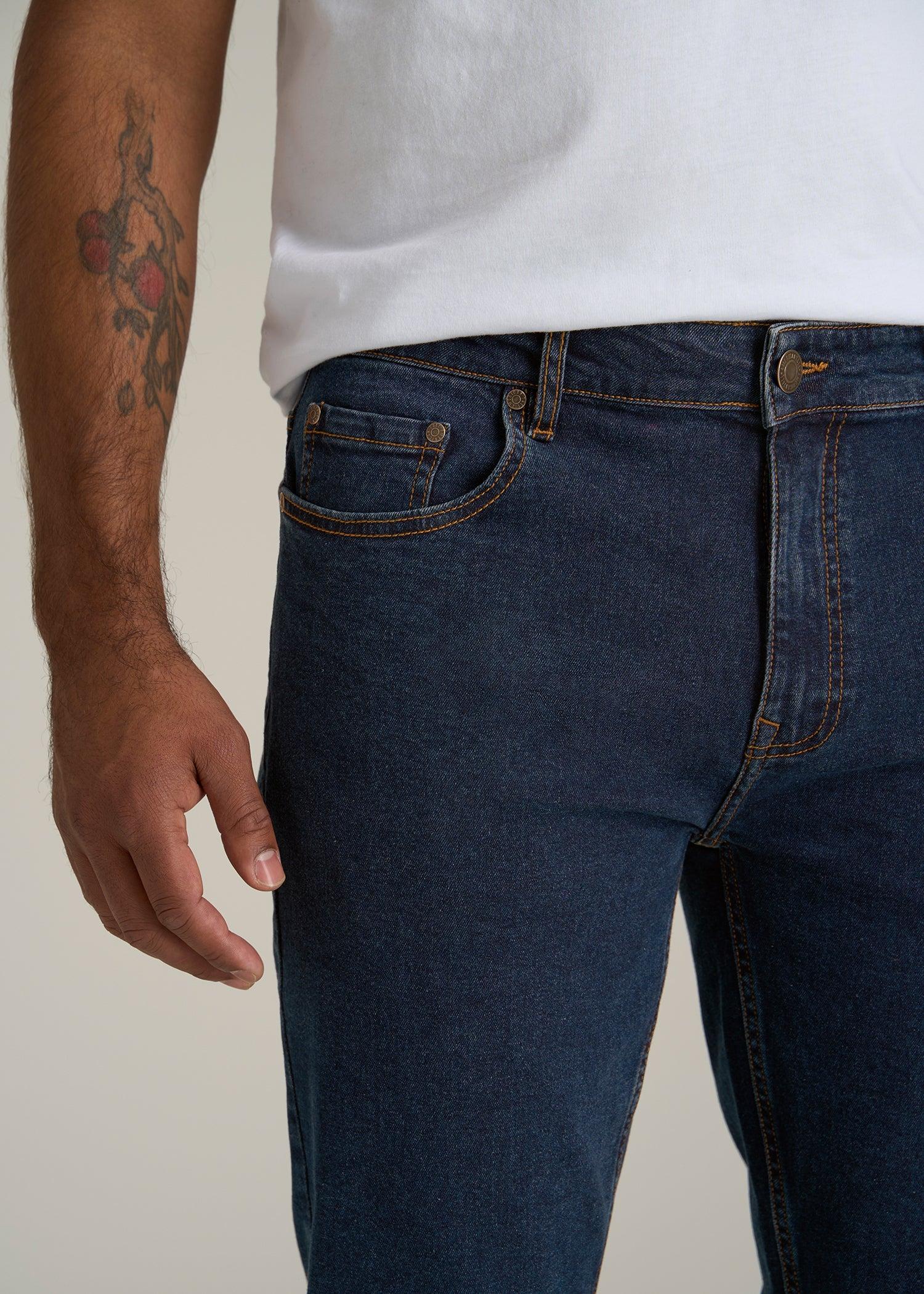 A.T. Basics Men's Dylan Slim Fit Jeans for Tall Men in Charged Blue Male Product Image