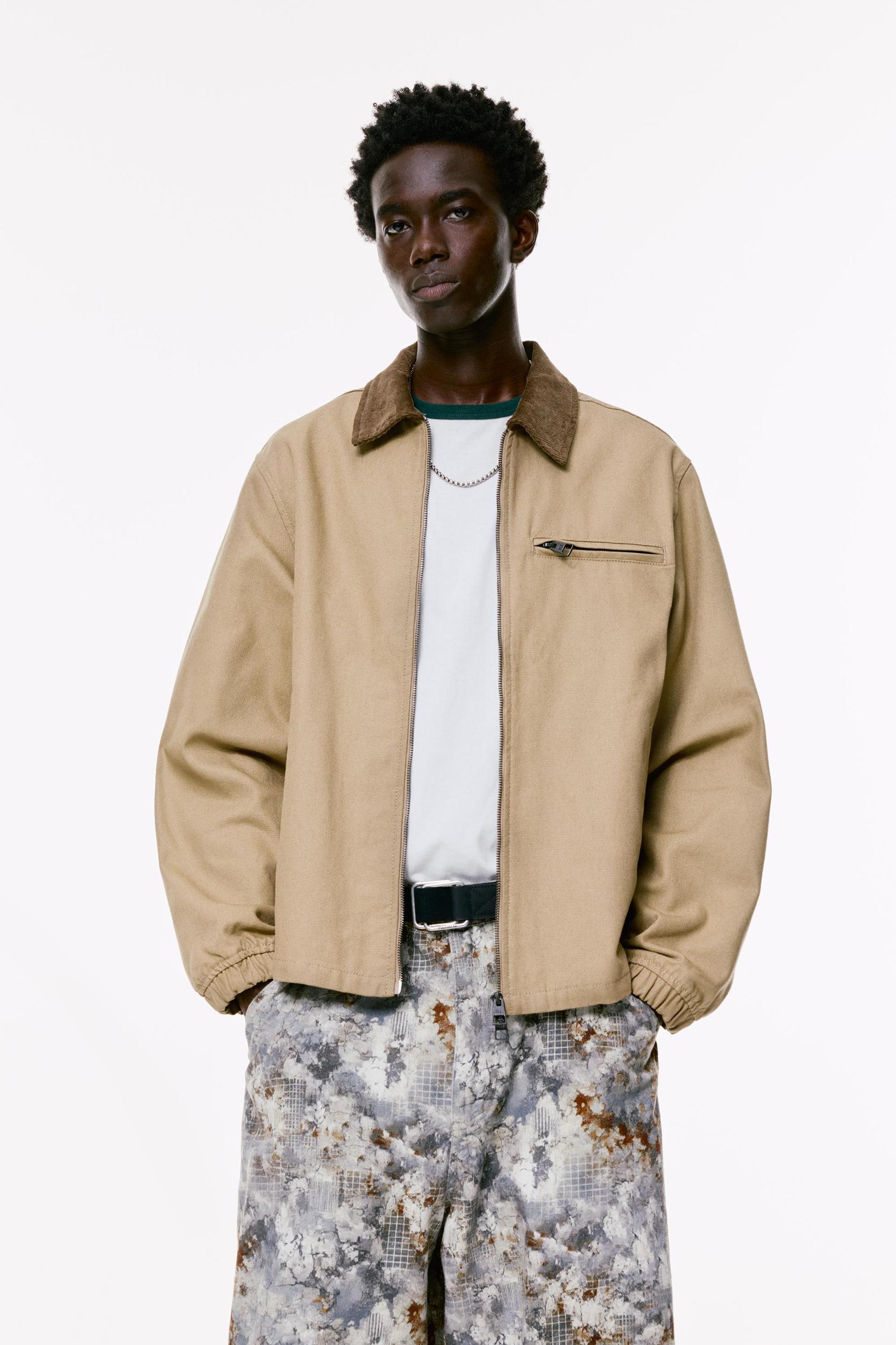 Jacket with corduroy collar Product Image