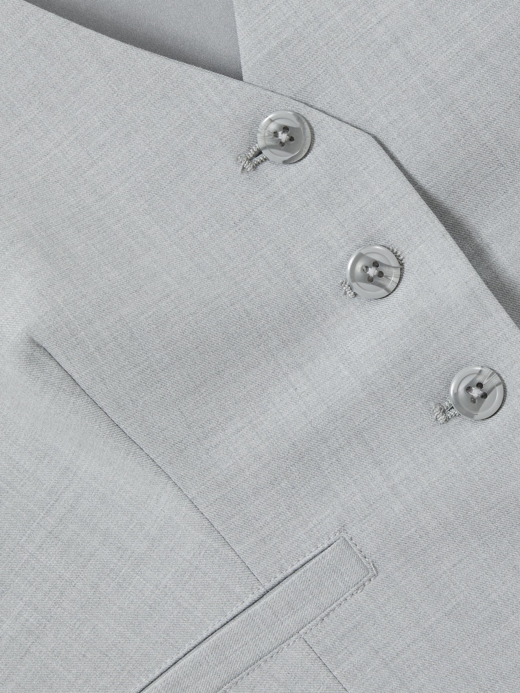 Good American Pleated Sharkskin Suit Trousers in Grey Product Image