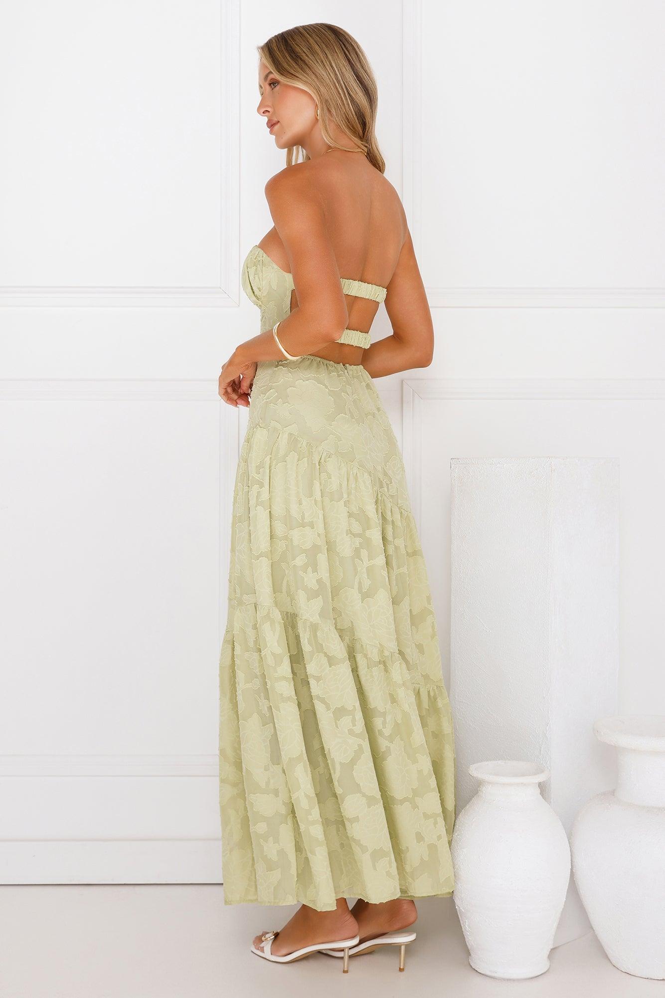 My Best Strapless Maxi Dress Sage Product Image