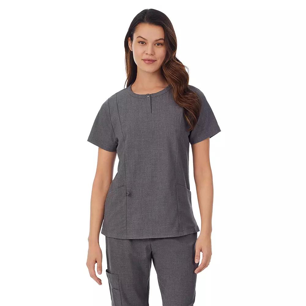 Women's Cuddl Duds® Scrubs Henley Top With 2 Pockets,  Product Image