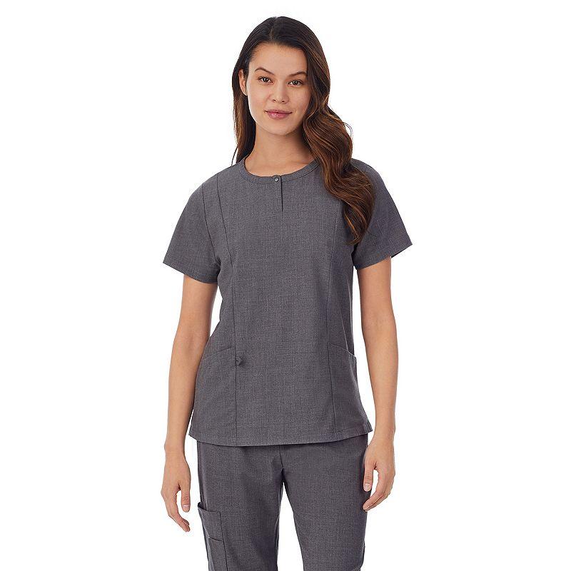 Women's Cuddl Duds® Scrubs Henley Top With 2 Pockets,  Product Image