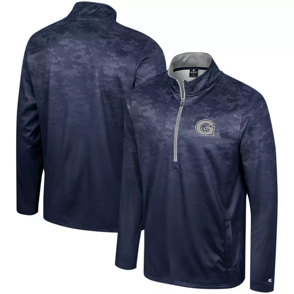 Men's Colosseum Navy Georgetown Hoyas The Machine Half-Zip Jacket,  Product Image